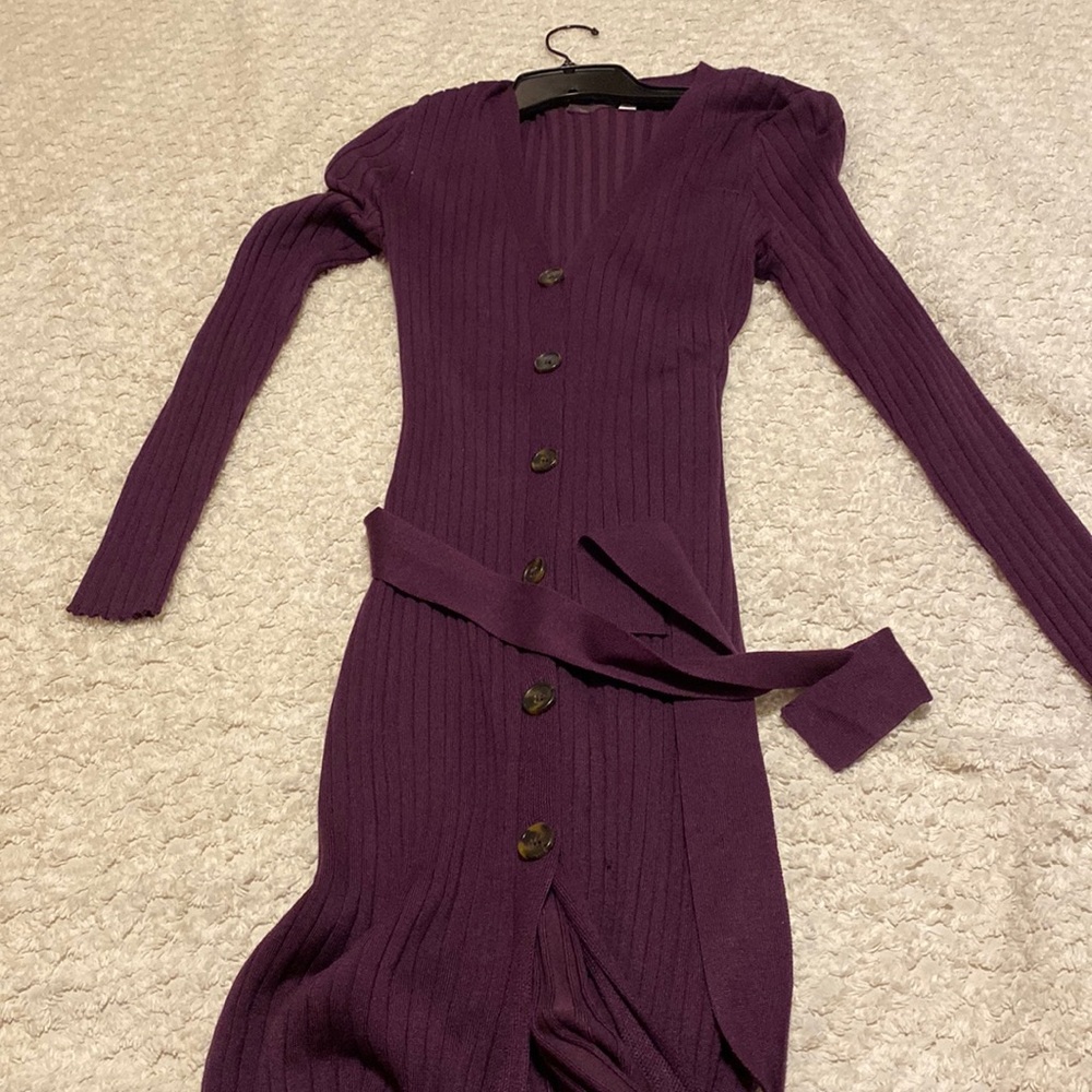Purple Sweater Duster